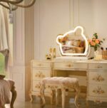 vanity with mirror and lights